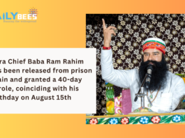 Dera Chief Baba Ram Rahim has been released from prison again and granted a 40-day parole