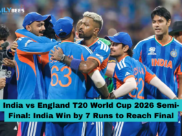 India vs England T20 World Cup 2026 Semi-Final: India Win by 7 Runs to Reach Final