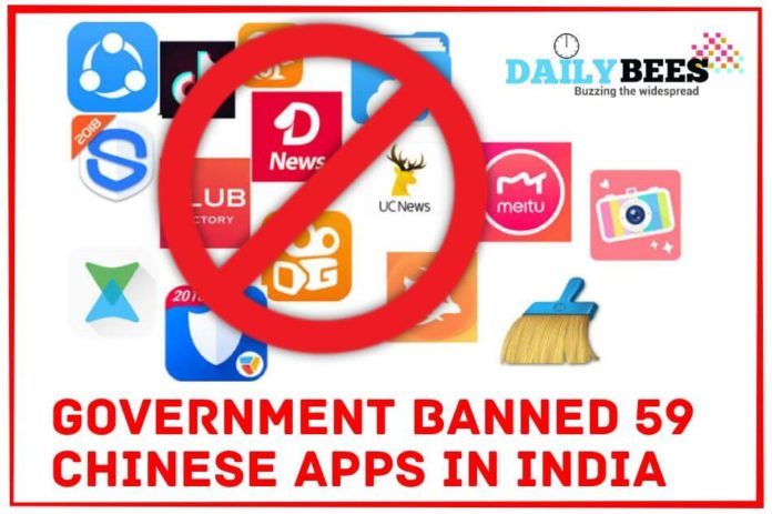 59 Chinese apps banned in India - Daily Bees