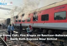 A Close Call - Fire Erupts on Amritsar–Saharsa Garib Rath Express Near Sirhind