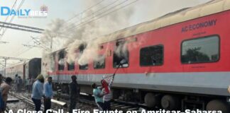 A Close Call - Fire Erupts on Amritsar–Saharsa Garib Rath Express Near Sirhind