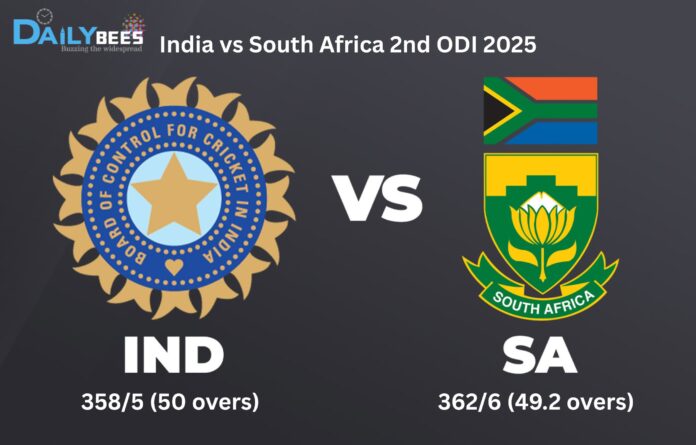 India vs South Africa 2nd ODI 2025