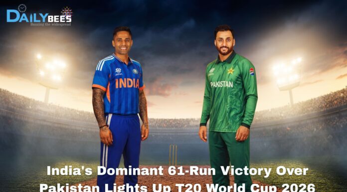 India’s Dominant 61-Run Victory Over Pakistan Lights Up T20 World Cup 2026 India's Dominant 61-Run Victory Over Pakistan Lights Up T20 World Cup 2026