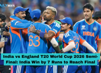 India vs England T20 World Cup 2026 Semi-Final: India Win by 7 Runs to Reach Final