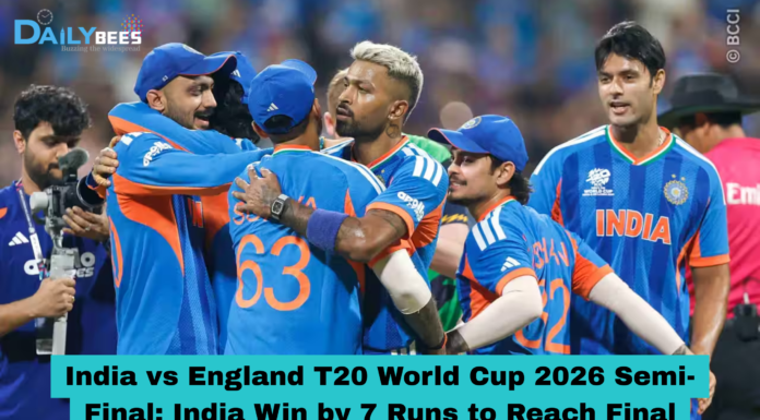 India vs England T20 World Cup 2026 Semi-Final: India Win by 7 Runs to Reach Final India vs England T20 World Cup 2026 Semi-Final: India Win by 7 Runs to Reach Final