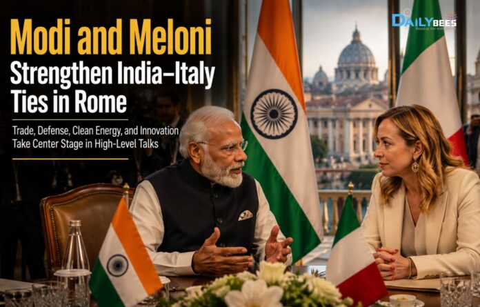 Modi and Meloni Strengthen India - Italy Ties in Rome Modi and Meloni Strengthen India - Italy Ties in Rome