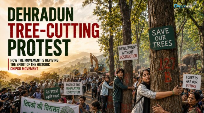 Dehradun Tree-Cutting Row Sparks Massive Protest, Reviving the Spirit of Chipko Movement Dehradun Tree-Cutting Protest Revives Chipko Movement