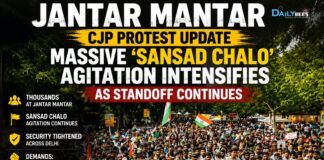 Jantar Mantar CJP Protest Update: Massive ‘Sansad Chalo’ Agitation Intensifies as Standoff Continues Jantar Mantar CJP Protest Update – Sansad Chalo Agitation 2026