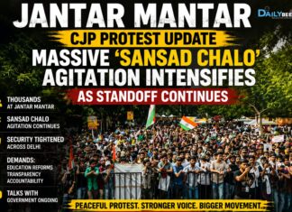Jantar Mantar CJP Protest Update: Massive ‘Sansad Chalo’ Agitation Intensifies as Standoff Continues Jantar Mantar CJP Protest Update – Sansad Chalo Agitation 2026