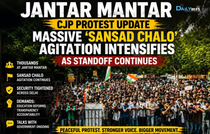 Jantar Mantar CJP Protest Update – Sansad Chalo Agitation 2026 Jantar Mantar CJP Protest Update – Sansad Chalo Agitation 2026