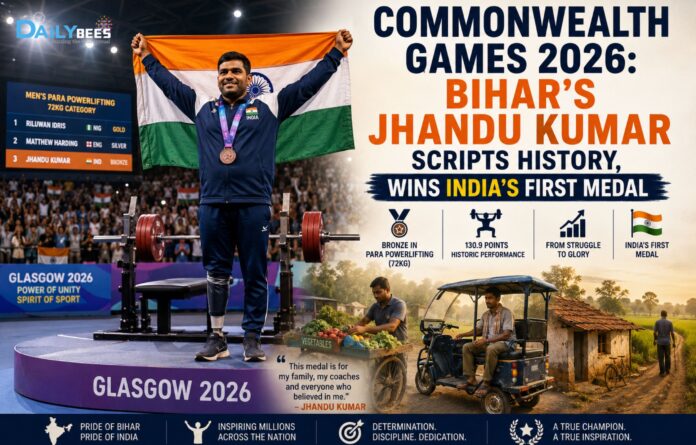 Jhandu Kumar Wins India's First Medal at Commonwealth Games 2026 Jhandu Kumar Wins India's First Medal at Commonwealth Games 2026