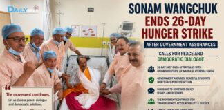 Sonam Wangchuk Ends 26-Day Hunger Strike After Government Assurances – Calls for Peace and Democratic Dialogue Sonam Wangchuk Ends 26-Day Hunger Strike After Government Assurances