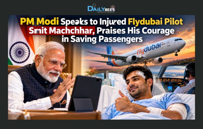 PM Modi Speaks to Injured Flydubai Pilot Smit Machchhar, Praises His Courage in Saving Passengers PM Modi Speaks to Injured Flydubai Pilot Smit Machchhar, Praises His Courage in Saving Passengers